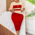 Nidia Summer Fashion Contrast Color Dresses - Vestir en Moda