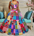 Ninah Chic Geometric Pattern Colorblock 2 Piece Skirt Sets - Vestir en Moda