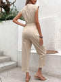 Noelia Women Solid Color V-neck Cozy Jumpsuits - Vestir en Moda