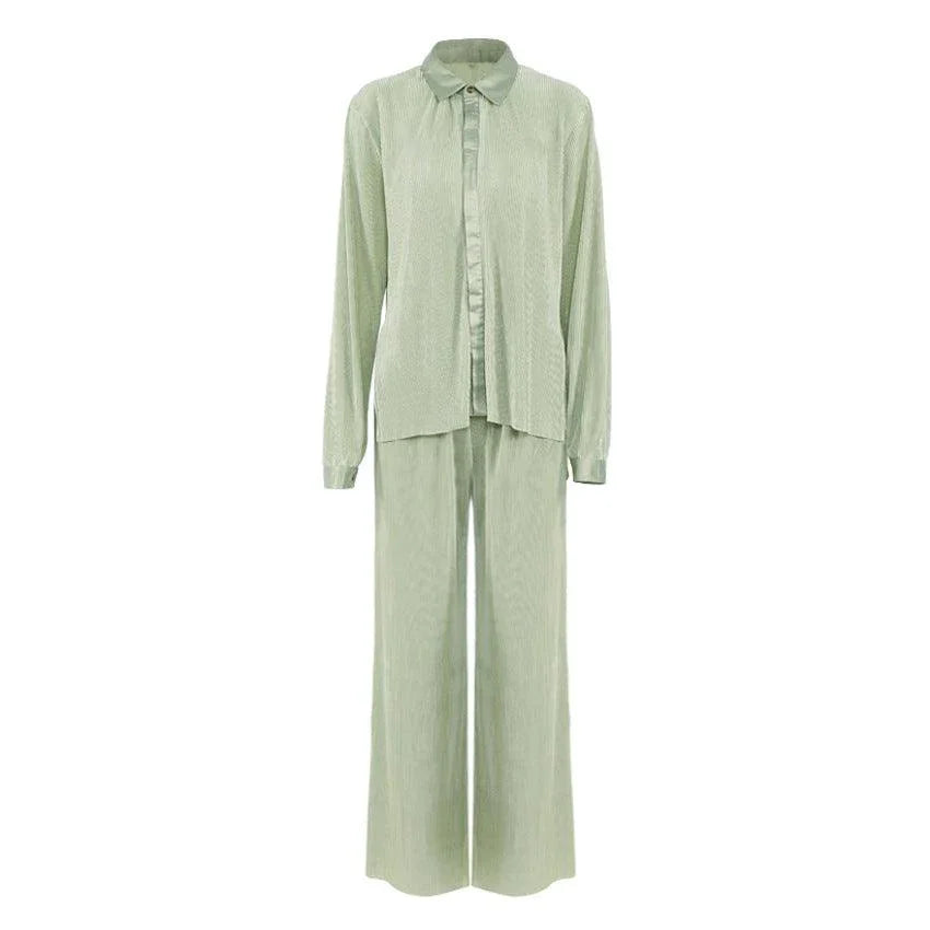 Nora Pleated Outdoor Matching Home Wear Two Piece Sets - Vestir en Moda