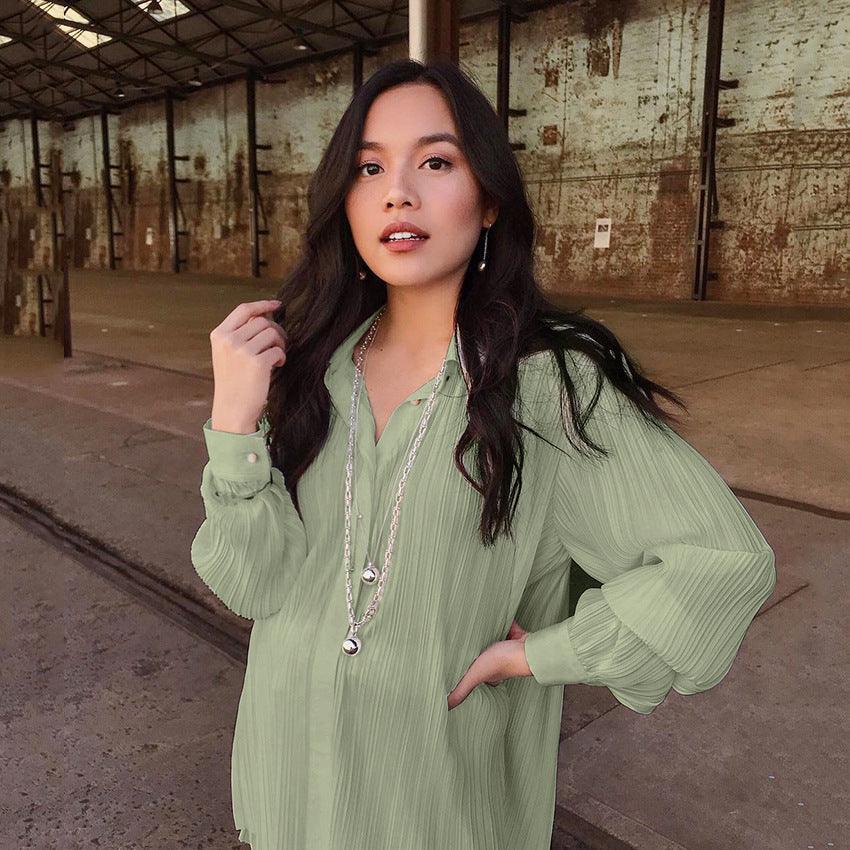 Nora Pleated Outdoor Matching Home Wear Two Piece Sets - Vestir en Moda