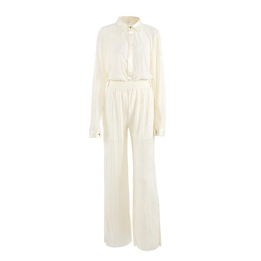 Nora Pleated Outdoor Matching Home Wear Two Piece Sets - Vestir en Moda