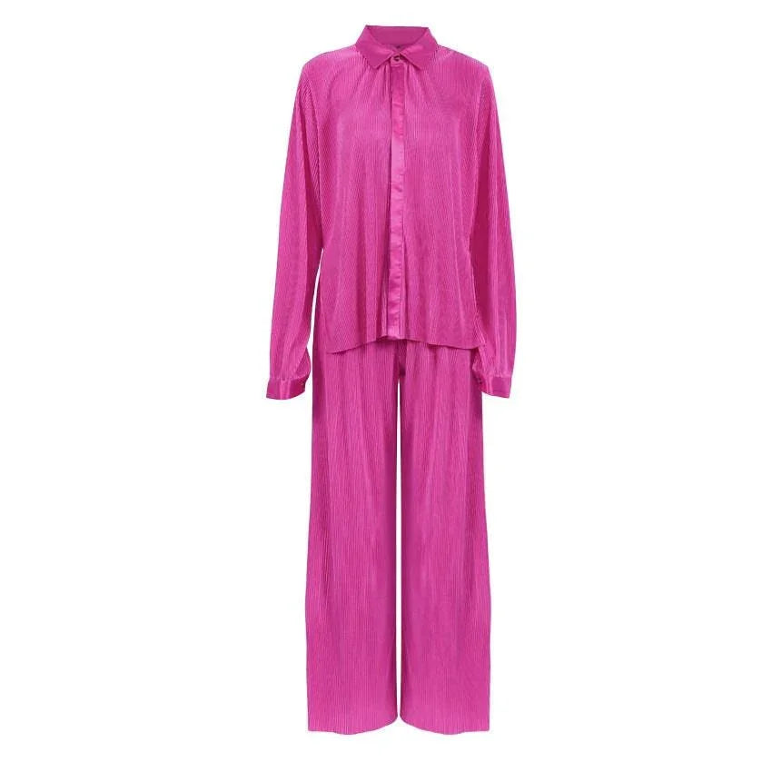 Nora Pleated Outdoor Matching Home Wear Two Piece Sets - Vestir en Moda