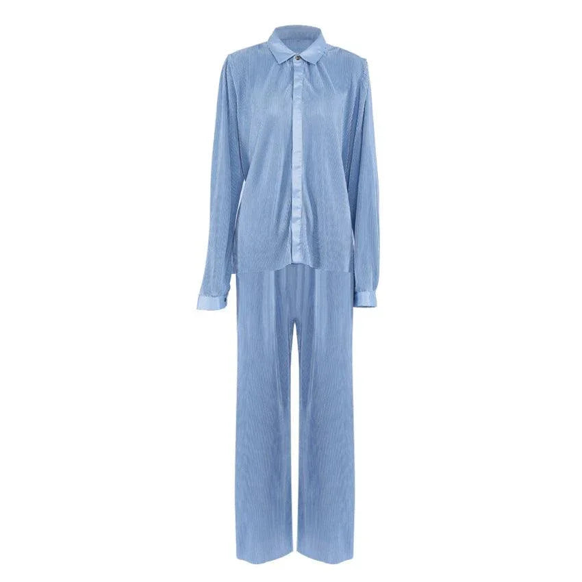 Nora Pleated Outdoor Matching Home Wear Two Piece Sets - Vestir en Moda