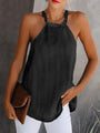 Norah Casual Jean T-shirt Halter Sleeveless Casual Top - Vestir en Moda