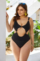 Nurie Plus Size Sexy One-Piece Swimsuit Black Cut-Out Swimsuit - Vestir en Moda
