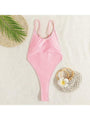 Nyla Adjusted Strap Sleeveless Pink Swimsuits - Vestir en Moda