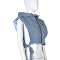 Nyla Jean Quilted Washed Hooded Sleeveless Short Vest Top - Vestir en Moda