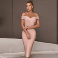 Odette Shoulder Apricot Evening Dresses - Vestir en Moda