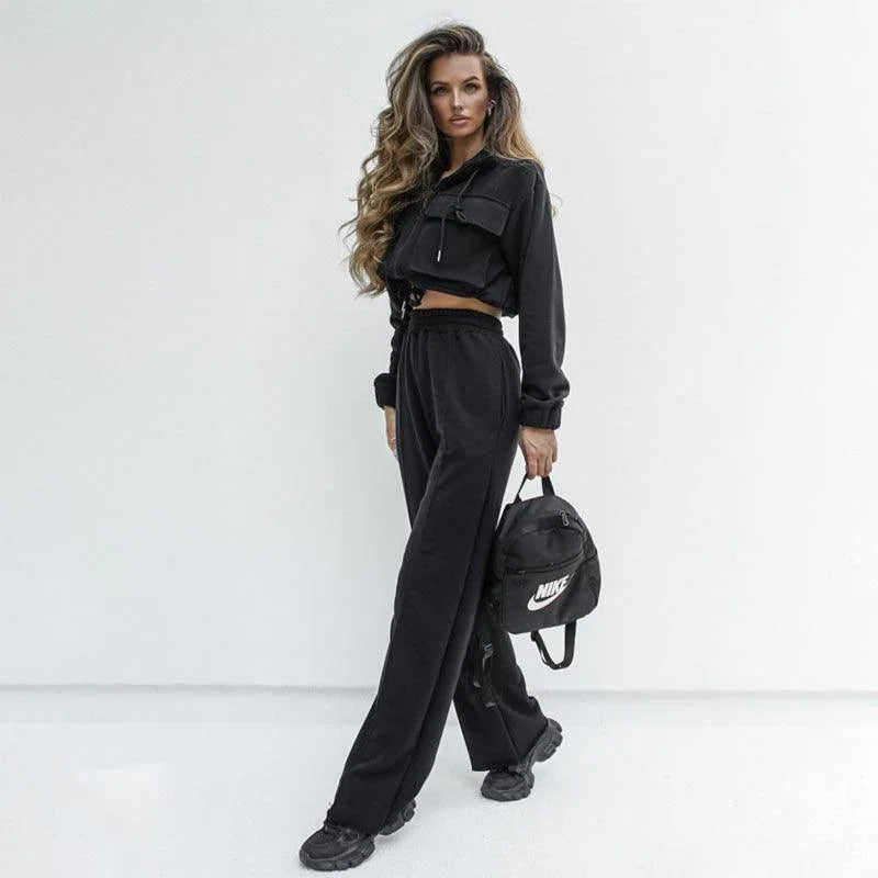 Olivia Color Double Bag Drawstring Casual Women Sets - Vestir en Moda