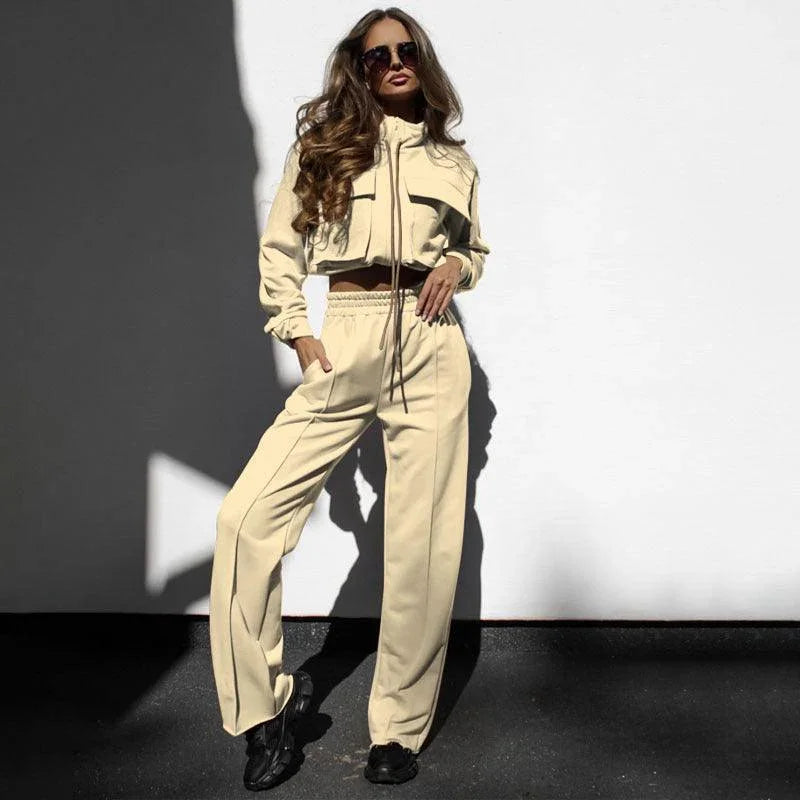 Olivia Color Double Bag Drawstring Casual Women Sets - Vestir en Moda