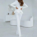 Olivia Wear Set Solid Color Blazer Straight Two Piece - Vestir en Moda