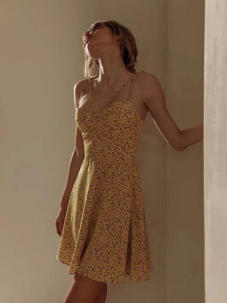 Orianna Summer Slimming Floral Lace Strap Dresses - Vestir en Moda