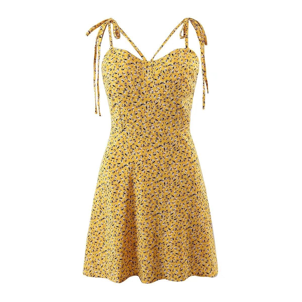 Orianna Summer Slimming Floral Lace Strap Dresses - Vestir en Moda