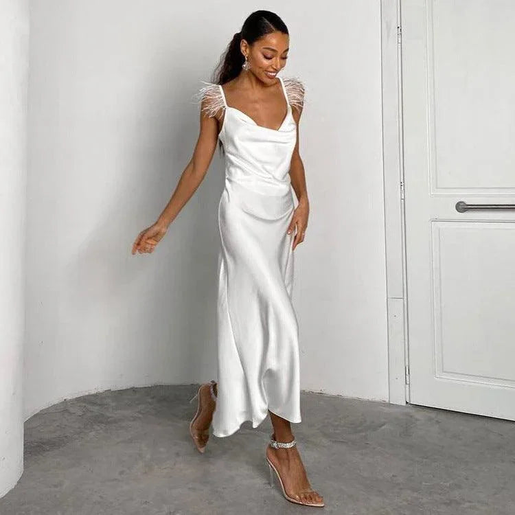 Otilia Women Summer Sexy V-neck Backless Dresses - Vestir en Moda