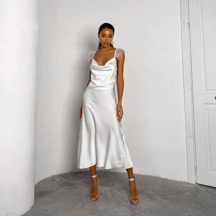 Otilia Women Summer Sexy V-neck Backless Dresses - Vestir en Moda