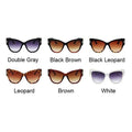 Oversized Big Frame Cat Eye Gradient Lens Vintage Mirror Sunglasses - Vestir en Moda