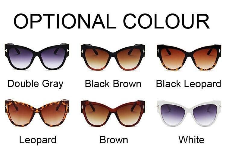 Oversized Big Frame Cat Eye Gradient Lens Vintage Mirror Sunglasses - Vestir en Moda