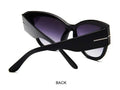 Oversized Big Frame Cat Eye Gradient Lens Vintage Mirror Sunglasses - Vestir en Moda