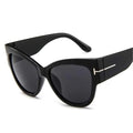 Oversized Big Frame Cat Eye Gradient Lens Vintage Mirror Sunglasses - Vestir en Moda