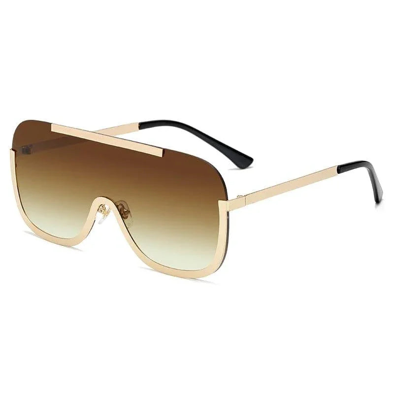 Oversized Metal Shades Eyewear Oculos Square Polyurethane Sunglasses - Vestir en Moda
