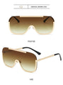 Oversized Metal Shades Eyewear Oculos Square Polyurethane Sunglasses - Vestir en Moda