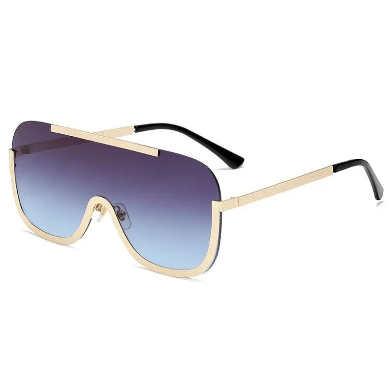 Oversized Metal Shades Eyewear Oculos Square Polyurethane Sunglasses - Vestir en Moda