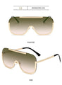 Oversized Metal Shades Eyewear Oculos Square Polyurethane Sunglasses - Vestir en Moda