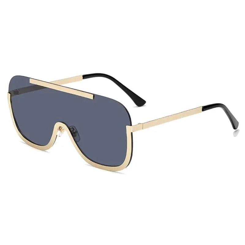 Oversized Metal Shades Eyewear Oculos Square Polyurethane Sunglasses - Vestir en Moda