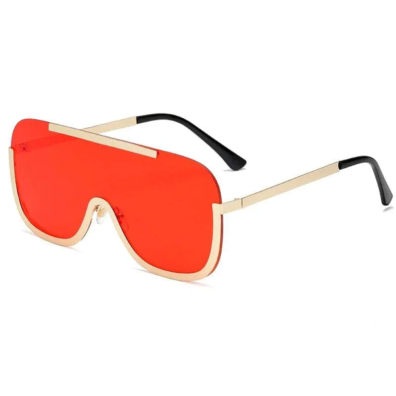 Oversized Metal Shades Eyewear Oculos Square Polyurethane Sunglasses - Vestir en Moda