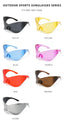 Oversized One Piece Big Frame Goggle Outdoor Mirror Shades Sunglasses - Vestir en Moda