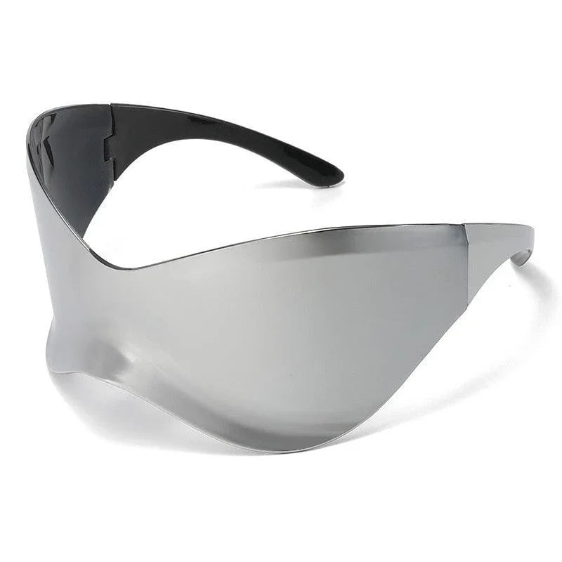 Oversized One Piece Big Frame Goggle Outdoor Mirror Shades Sunglasses - Vestir en Moda