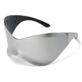 Oversized One Piece Big Frame Goggle Outdoor Mirror Shades Sunglasses - Vestir en Moda