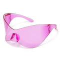 Oversized One Piece Big Frame Goggle Outdoor Mirror Shades Sunglasses - Vestir en Moda