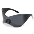 Oversized One Piece Big Frame Goggle Outdoor Mirror Shades Sunglasses - Vestir en Moda