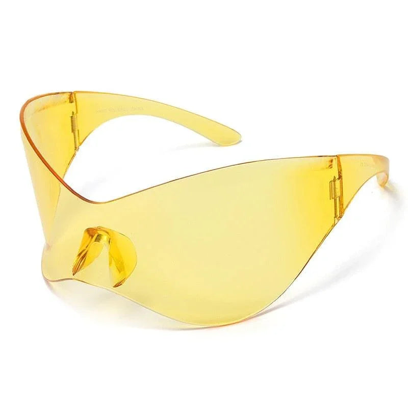 Oversized One Piece Big Frame Goggle Outdoor Mirror Shades Sunglasses - Vestir en Moda