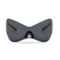 Oversized One Piece Big Frame Goggle Outdoor Mirror Shades Sunglasses - Vestir en Moda