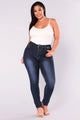 Paisley Plus Size High Waist Stretch Slim Women Skinny Denim - Vestir en Moda