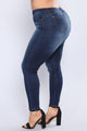 Paisley Plus Size High Waist Stretch Slim Women Skinny Denim - Vestir en Moda