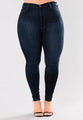 Paisley Plus Size High Waist Stretch Slim Women Skinny Denim - Vestir en Moda