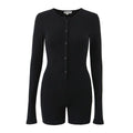 Paloma Autumn Winter V neck Button Outer Wear Underwear Rompers - Vestir en Moda