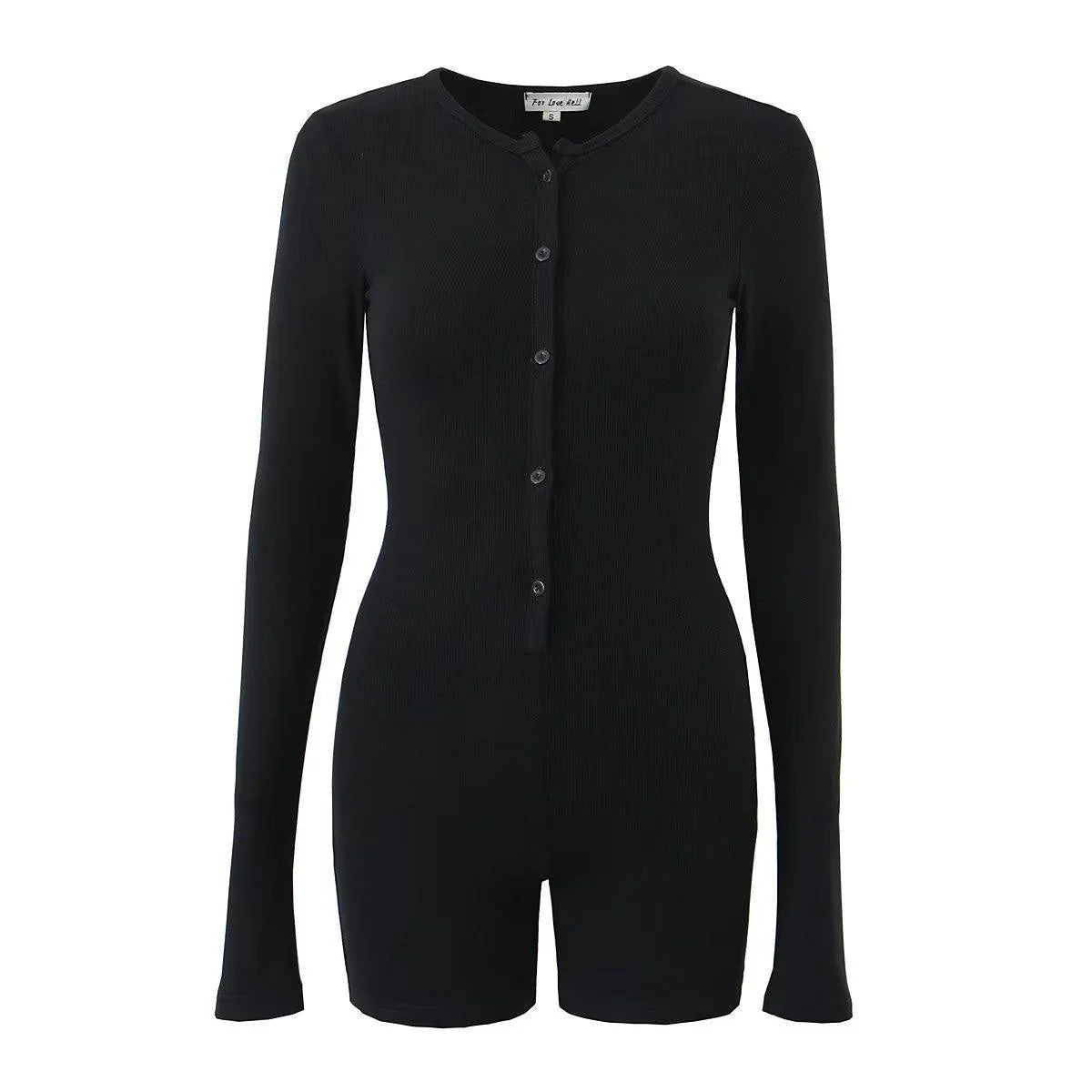 Paloma Autumn Winter V neck Button Outer Wear Underwear Rompers - Vestir en Moda