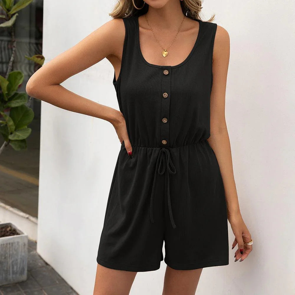 Pamela Casual Pullover Vest Romper Casual Sleeveless Women - Vestir en Moda
