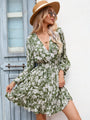 Pamela Summer New Women French Sweet V Neck Floral Waist Dresses - Vestir en Moda