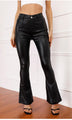 Paola Bottom Leather Pants Bell-Bottom Pants - Vestir en Moda