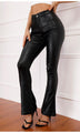 Paola Bottom Leather Pants Bell-Bottom Pants - Vestir en Moda