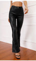 Paola Bottom Leather Pants Bell-Bottom Pants - Vestir en Moda