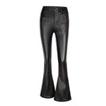 Paola Bottom Leather Pants Bell-Bottom Pants - Vestir en Moda