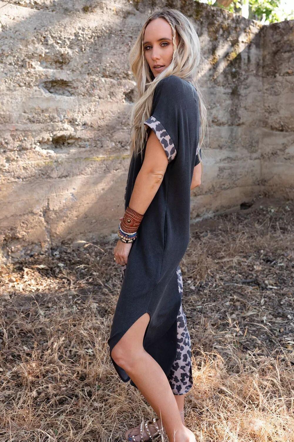 Paola Spring Street Hipster Women Round Neck Hip Long Dresses - Vestir en Moda