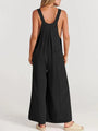Paola Women Solid Color Wide Leg Linen Jumpsuits - Vestir en Moda